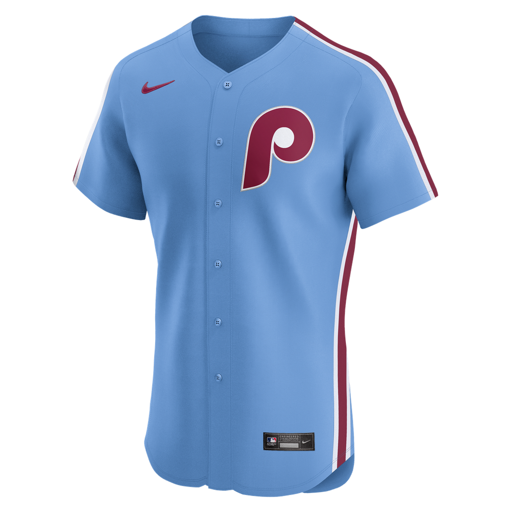 Men's Philadelphia Phillies Light Blue Alternate Elite MLB Baseball Jersey - view 2
