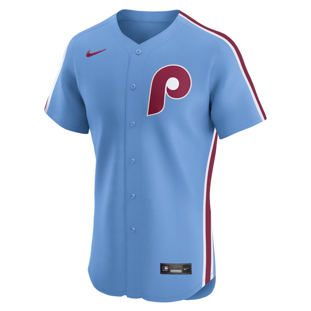 Men's Philadelphia Phillies Light Blue Alternate Elite MLB Baseball Jersey - view 2