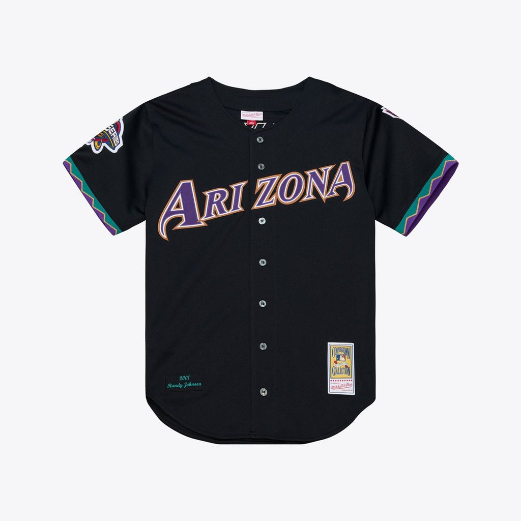 Men's Arizona Diamondbacks Randy Johnson Black 2001 MLB Baseball Jersey - view 9