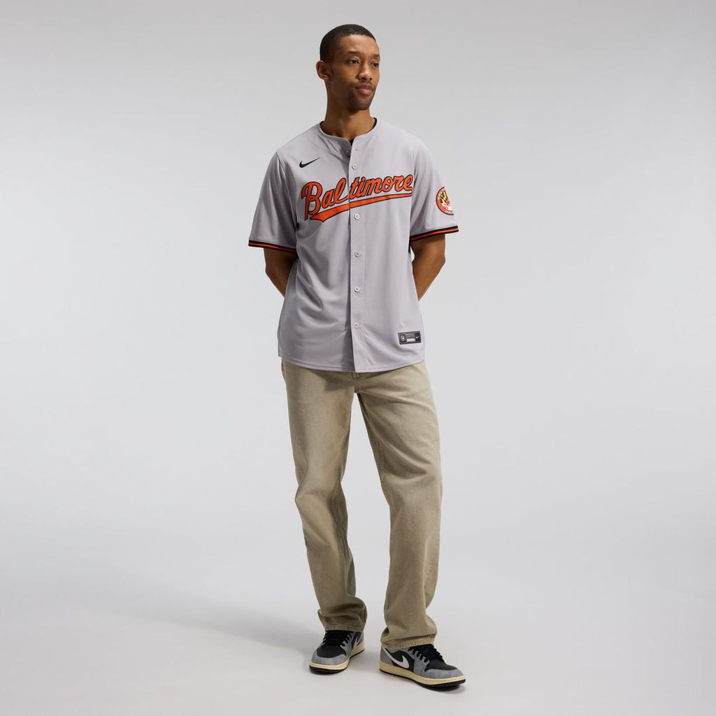 Men's Baltimore Orioles Gray Road Limited MLB Baseball Jersey - view 4