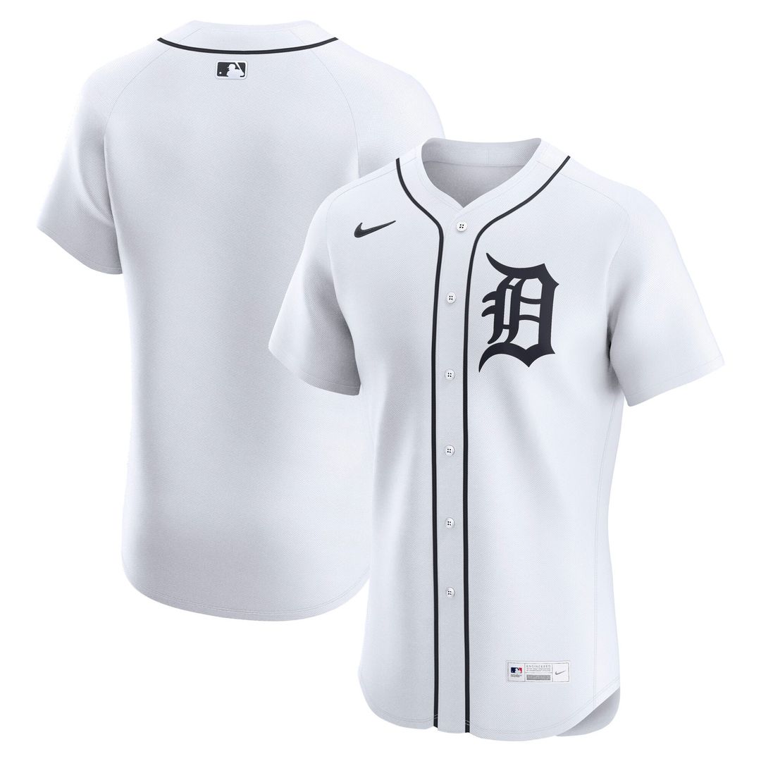 Men's Detroit Tigers Navy Alternate 2 Elite MLB Baseball Jersey - view 7