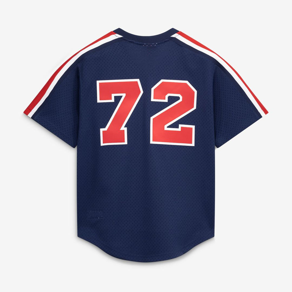Men's Chicago White Sox Carlton Fisk Navy Batting Practice MLB Baseball Jersey - view 11