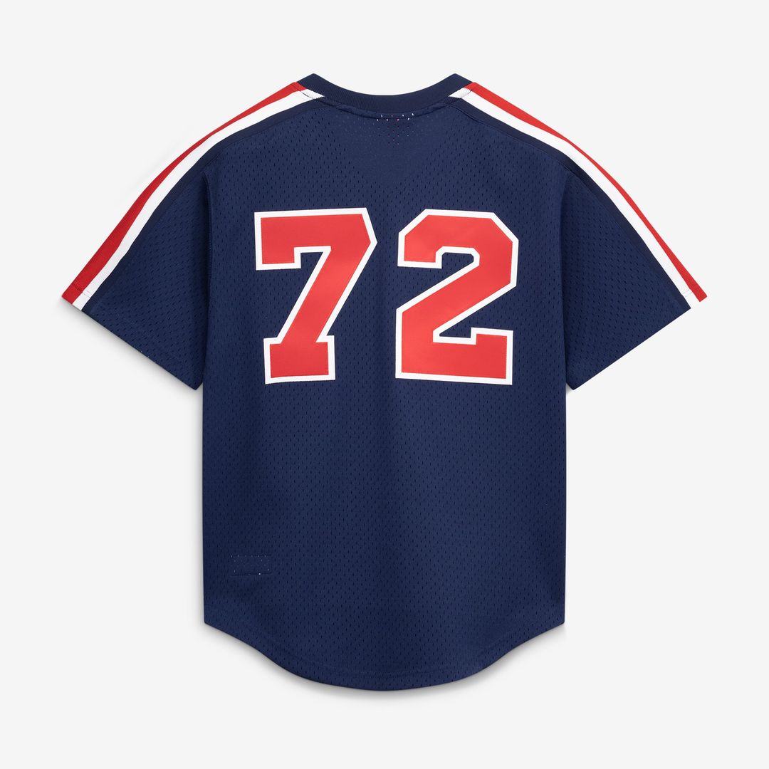 Men's Chicago White Sox Carlton Fisk Navy Batting Practice MLB Baseball Jersey - view 11