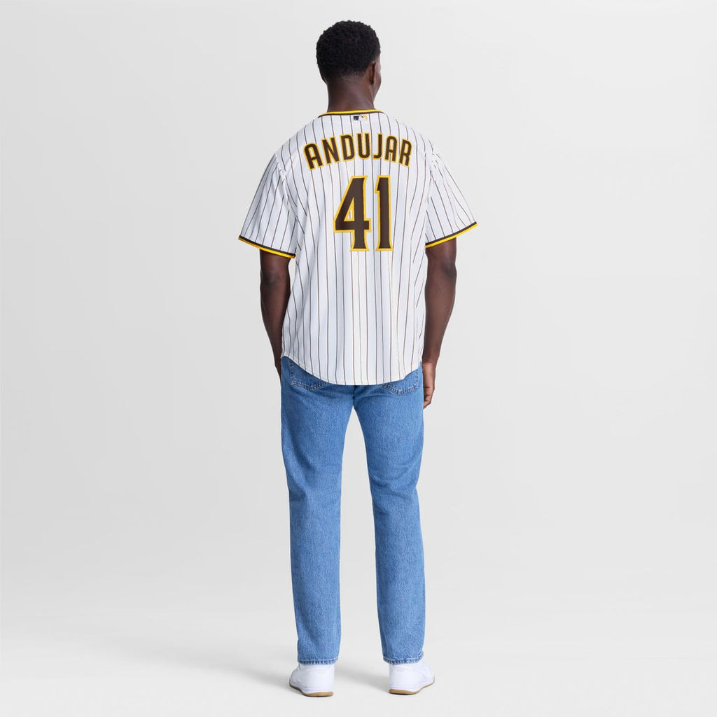 Men's San Diego Padres Miguel Andujar White Home Replica MLB Baseball Jersey - view 5