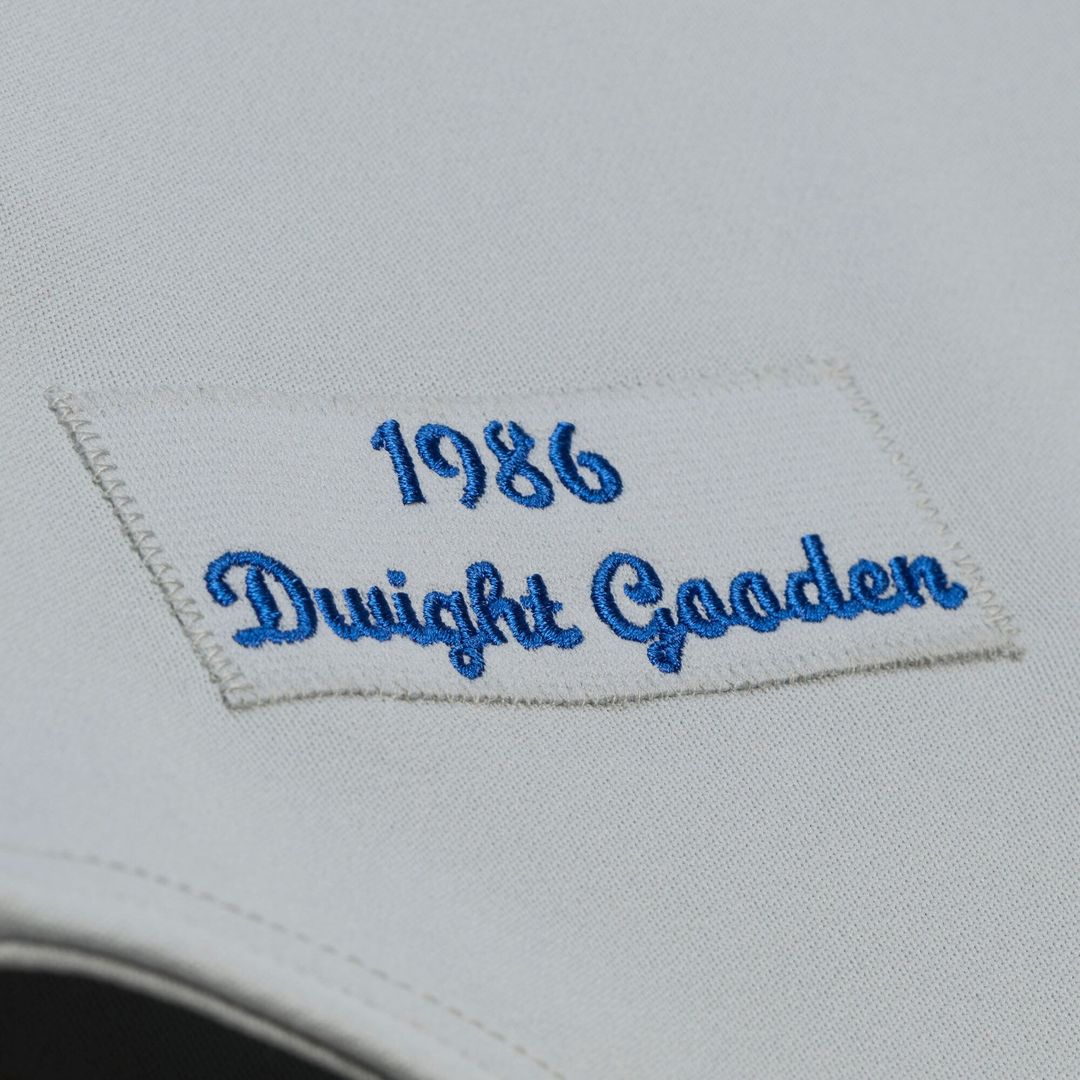 Men's New York Mets Dwight Gooden White 1986 MLB Baseball Jersey - view 5