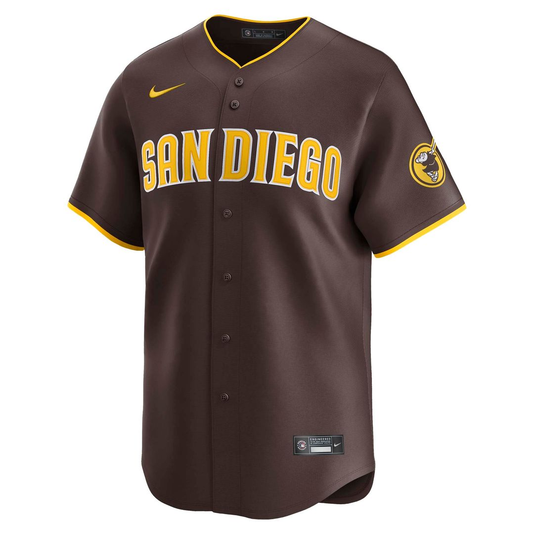 Men's San Diego Padres Jackson Merrill Brown Road Limited MLB Baseball Jersey - view 5