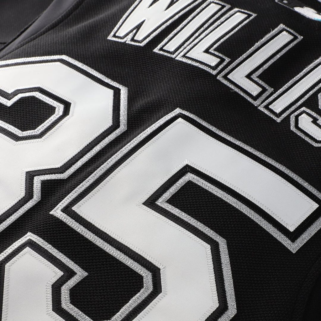 Men's Florida Marlins Dontrelle Willis Black Cooperstown Collection Mesh Batting Practice Button-Up MLB Baseball Jersey - view 5