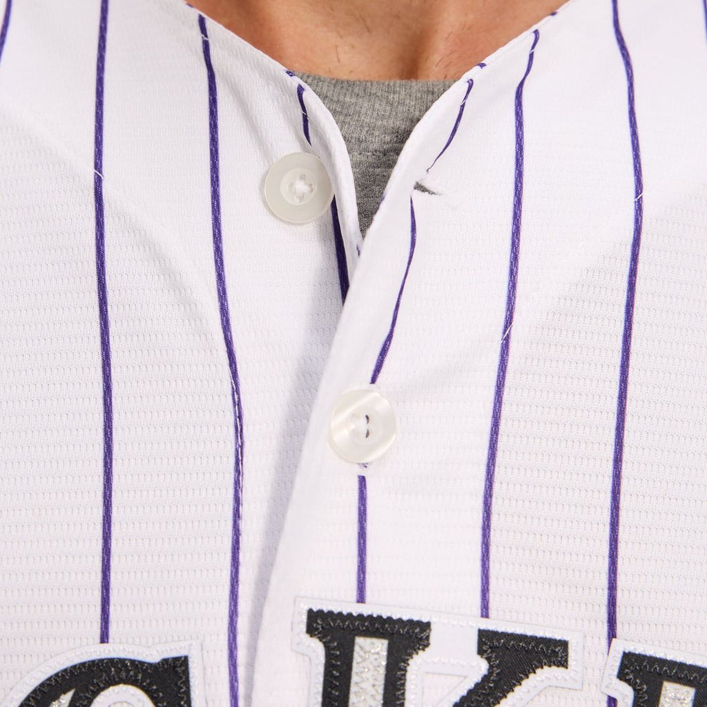 Men's Colorado Rockies White Home Replica MLB Baseball Jersey - view 10