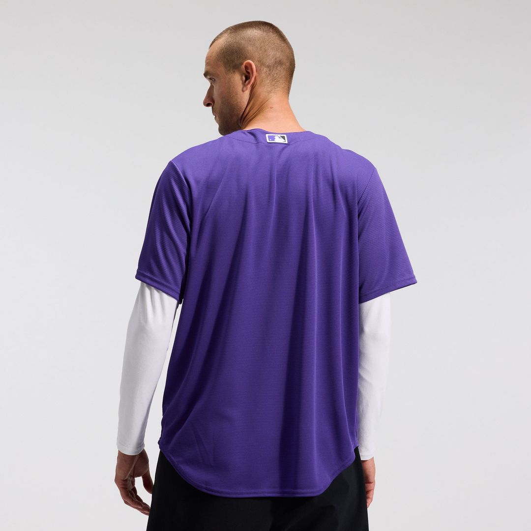 Men's Colorado Rockies Purple Alternate Replica MLB Baseball Jersey - view 3