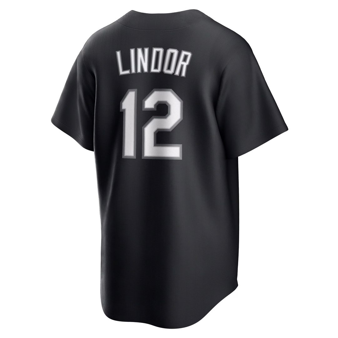Men's New York Mets Francisco Lindor Black Replica MLB Baseball Jersey - view 5