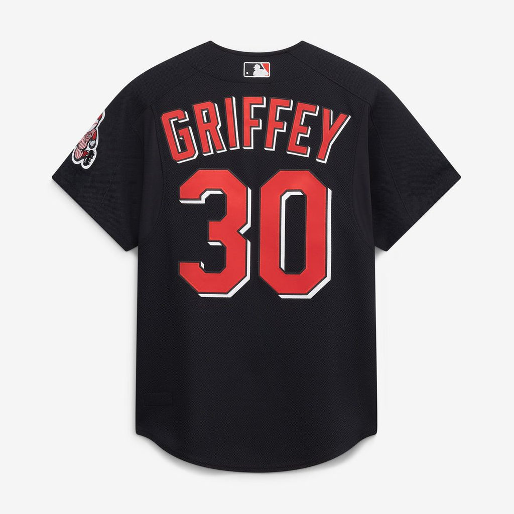 Men's Cincinnati Reds Ken Griffey Jr. Black Cooperstown Collection Mesh Batting Practice MLB Baseball Jersey - view 3