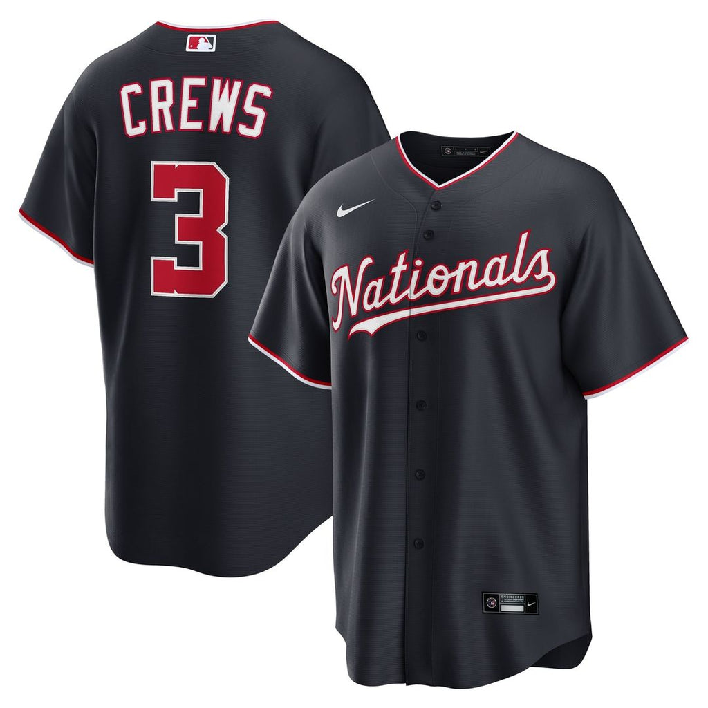 Men's Washington Nationals Dylan Crews Navy Alternate Replica MLB Baseball Jersey - view 15