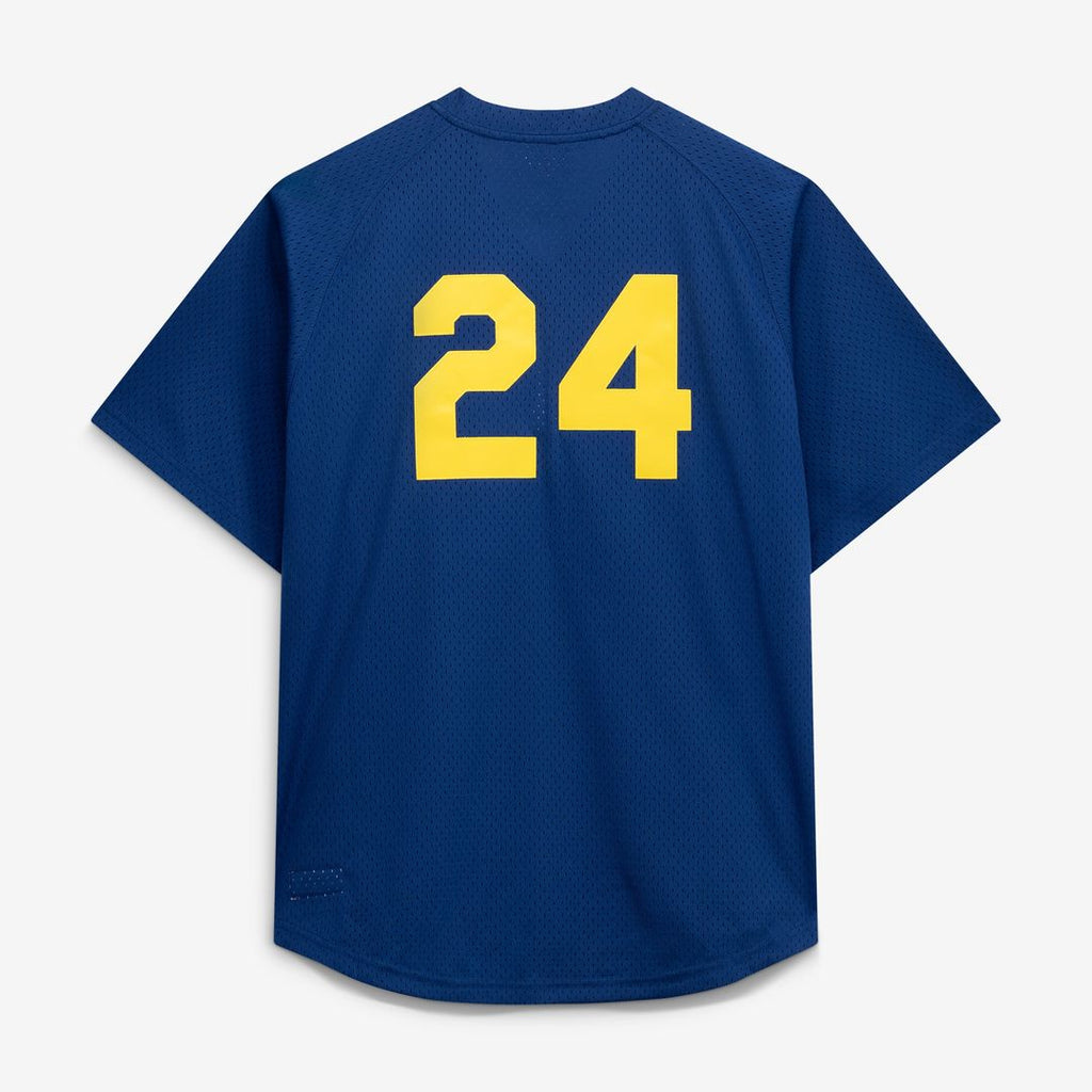 Men's Seattle Mariners Navy Big & Tall Cooperstown Collection Mesh Batting Practice MLB Baseball Jersey - view 19