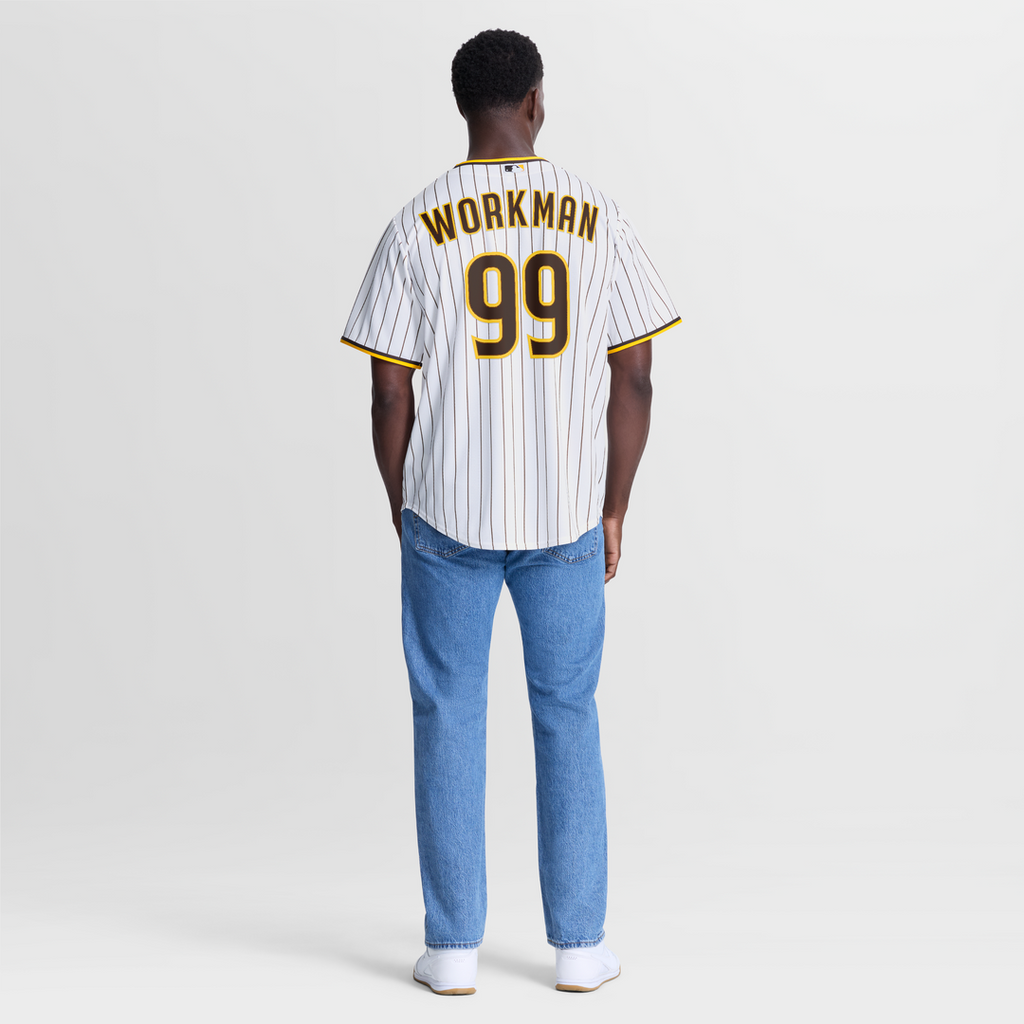 Men's San Diego Padres Gage Workman White Home Replica MLB Baseball Jersey - view 3
