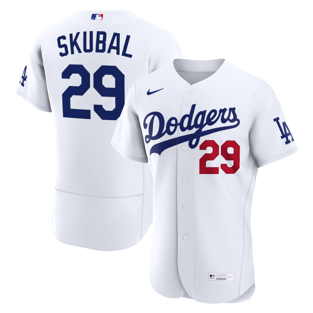 Men's Los Angeles Dodgers Tarik Skubal White Home MLB Baseball Jersey - view 1