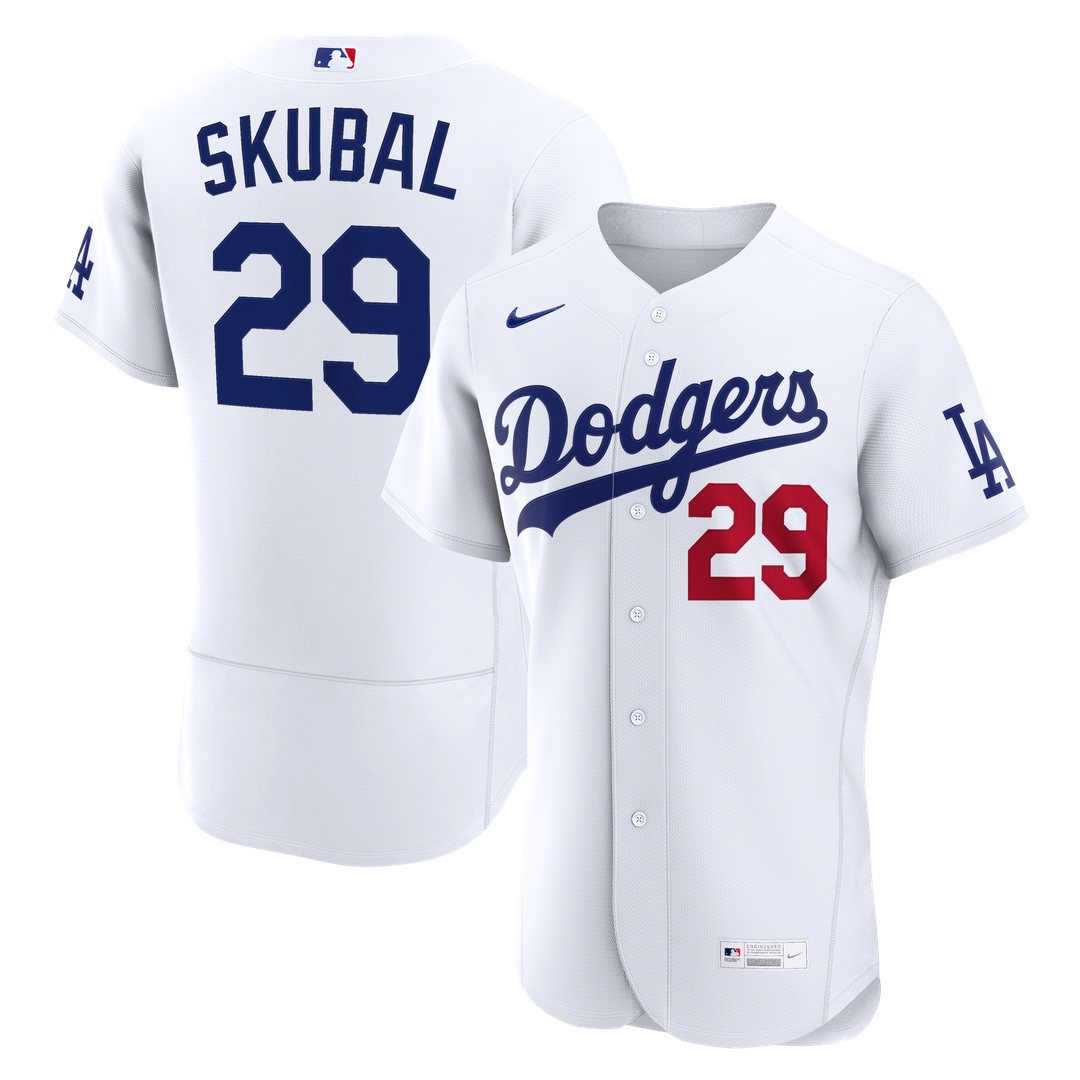Men's Los Angeles Dodgers Tarik Skubal White Home MLB Baseball Jersey - view 1