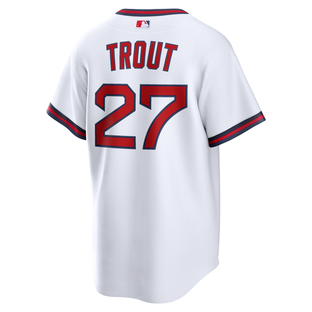 Men's Los Angeles Angels Mike Trout Gray Road Replica MLB Baseball Jersey - view 9