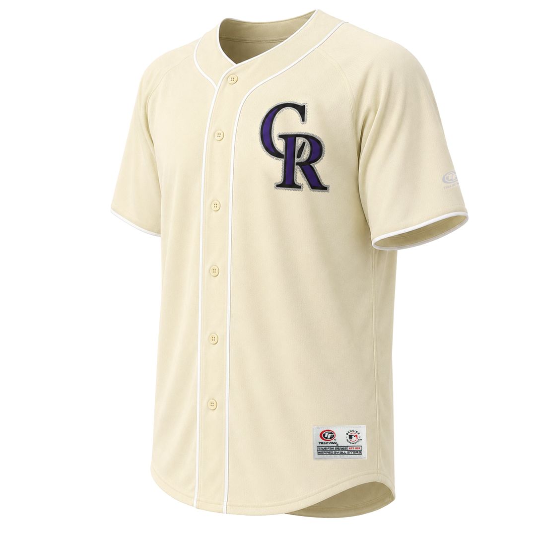 Men's Colorado Rockies Cream Fashion MLB Baseball Jersey - view 2
