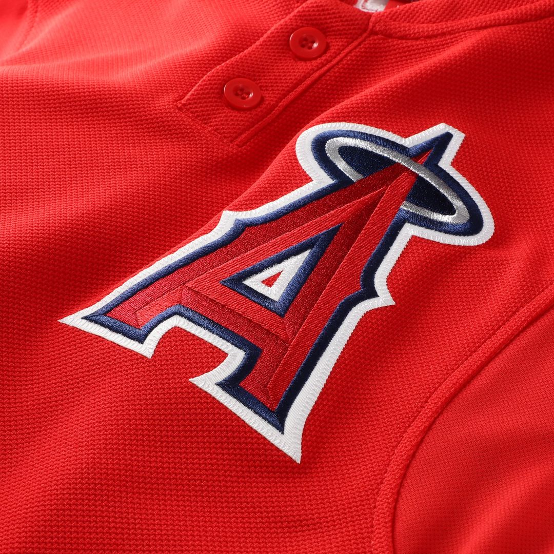 Men's California Angels Vladimir Guerrero Red Batting Practice MLB Baseball Jersey - view 4