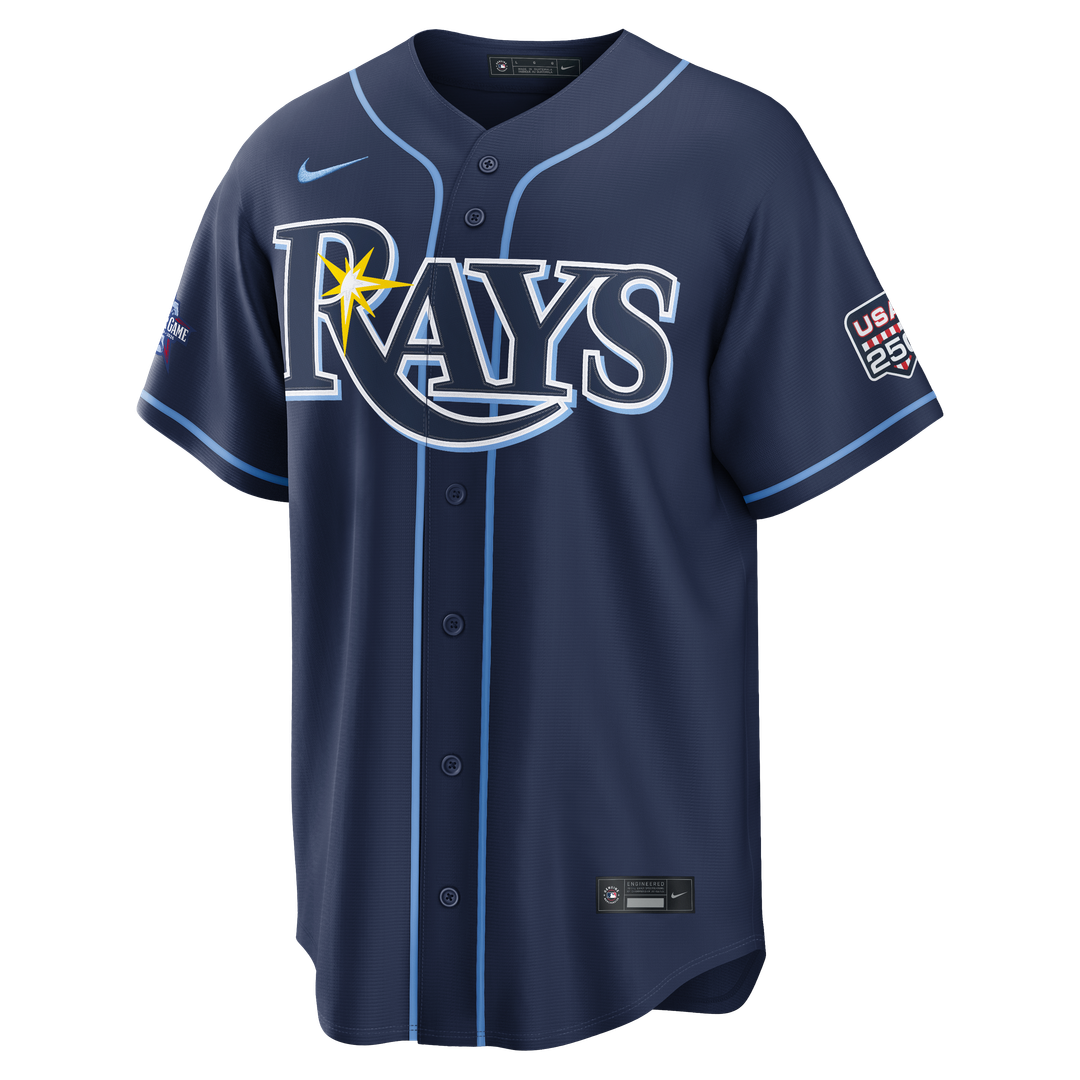 Men's 2026 All-Star Game Men's Tampa Bay Rays Junior Caminero Navy Replica MLB Baseball Jersey - view 2