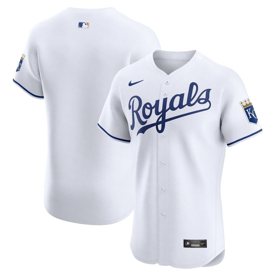 Men's Kansas City Royals Gray Road Elite Patch MLB Baseball Jersey - view 7