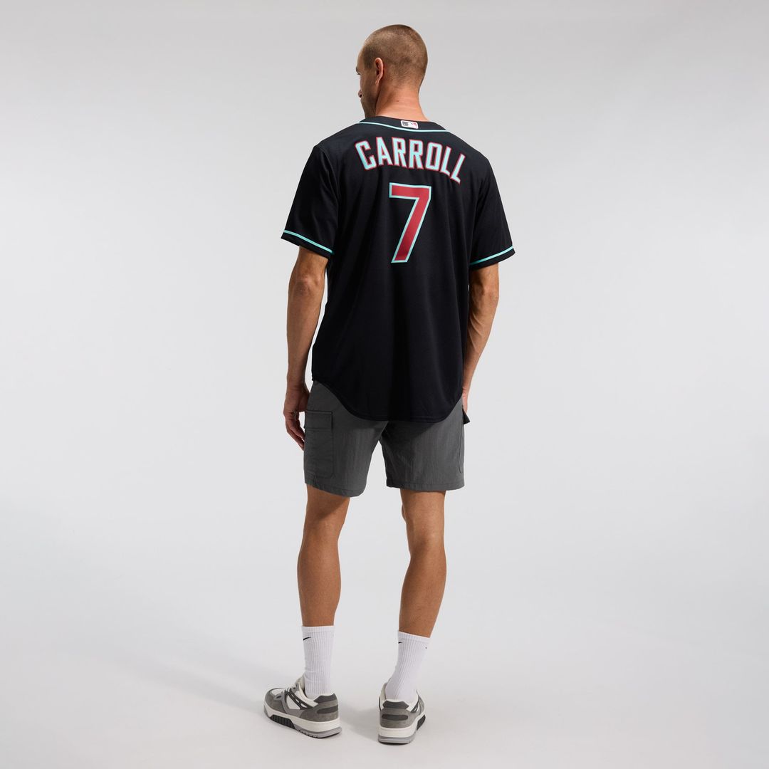 Men's Arizona Diamondbacks Corbin Carroll Black Alternate Replica MLB Baseball Jersey - view 6