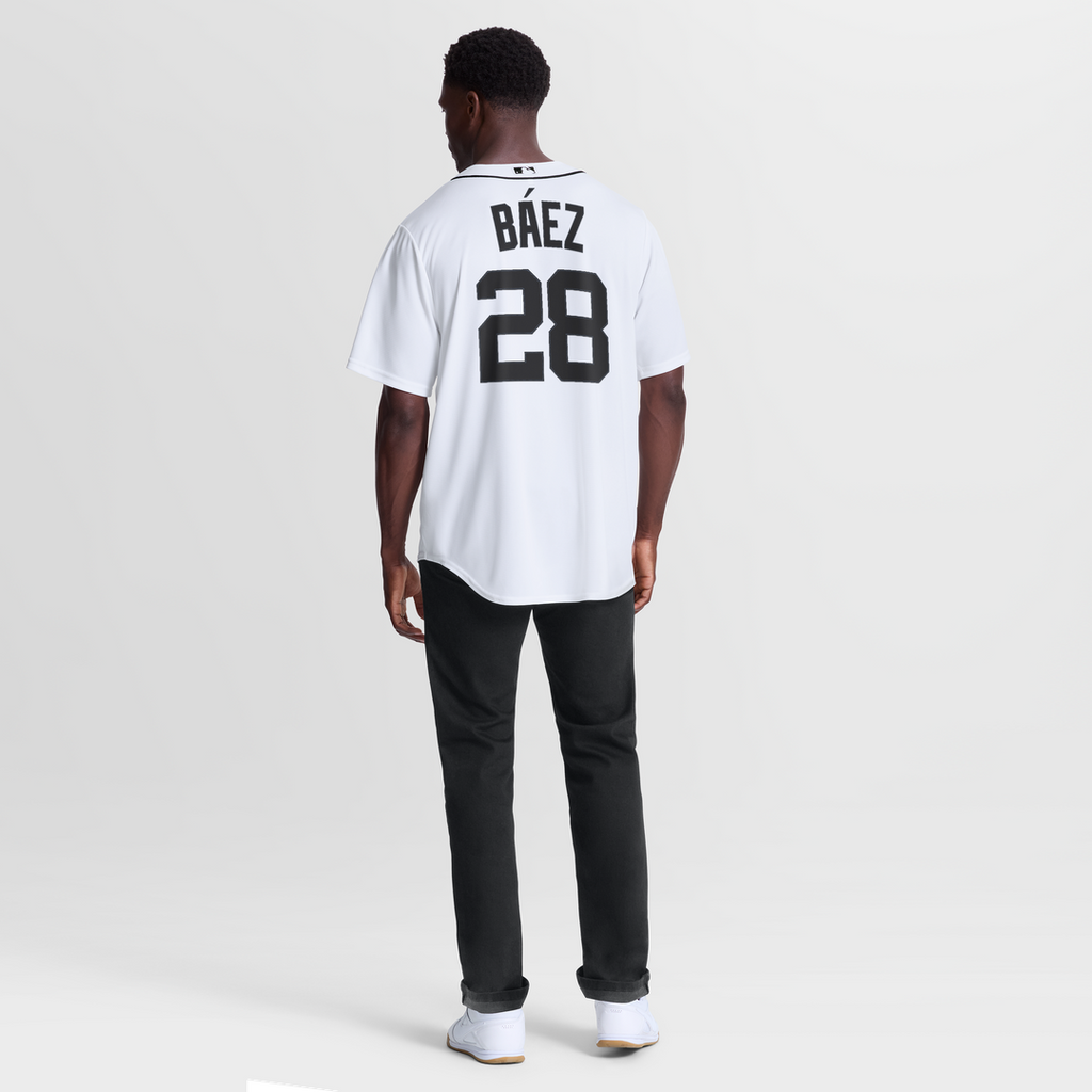Men's Detroit Tigers Javier Báez White Home Replica MLB Baseball Jersey - view 5