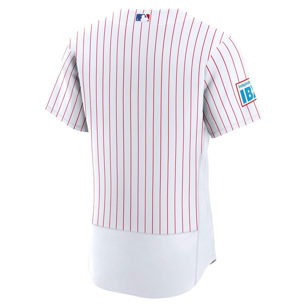 Men's Philadelphia Phillies White Home Sponsor Patch MLB Baseball Jersey - view 6