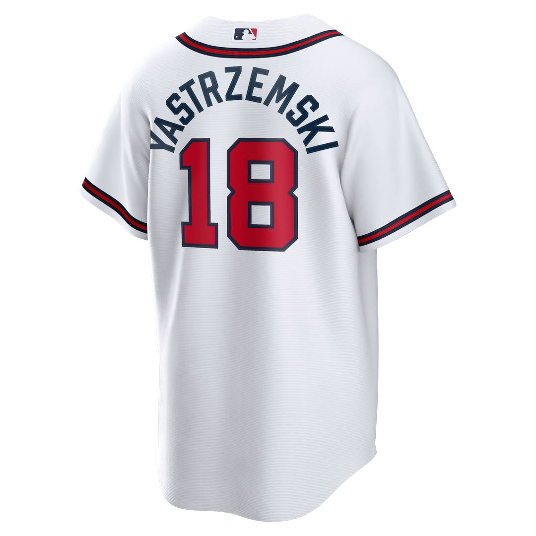 Men's Atlanta Braves Mike Yastrzemski White Replica MLB Baseball Jersey - view 3