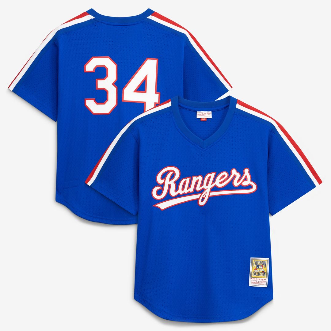 Men's Texas Rangers Nolan Ryan Royal Batting Practice MLB Baseball Jersey - view 1