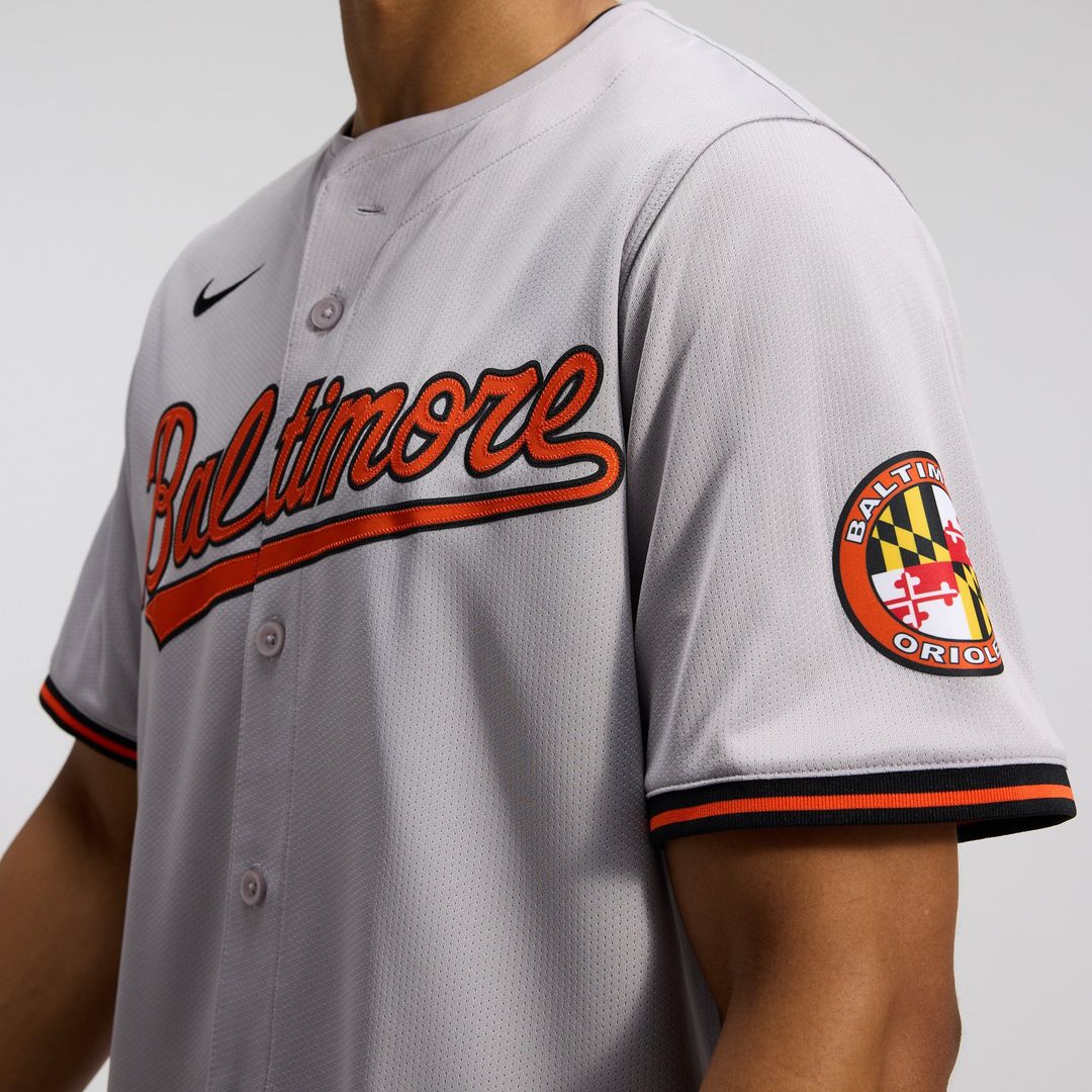 Men's Baltimore Orioles Gray Road Limited MLB Baseball Jersey - view 9