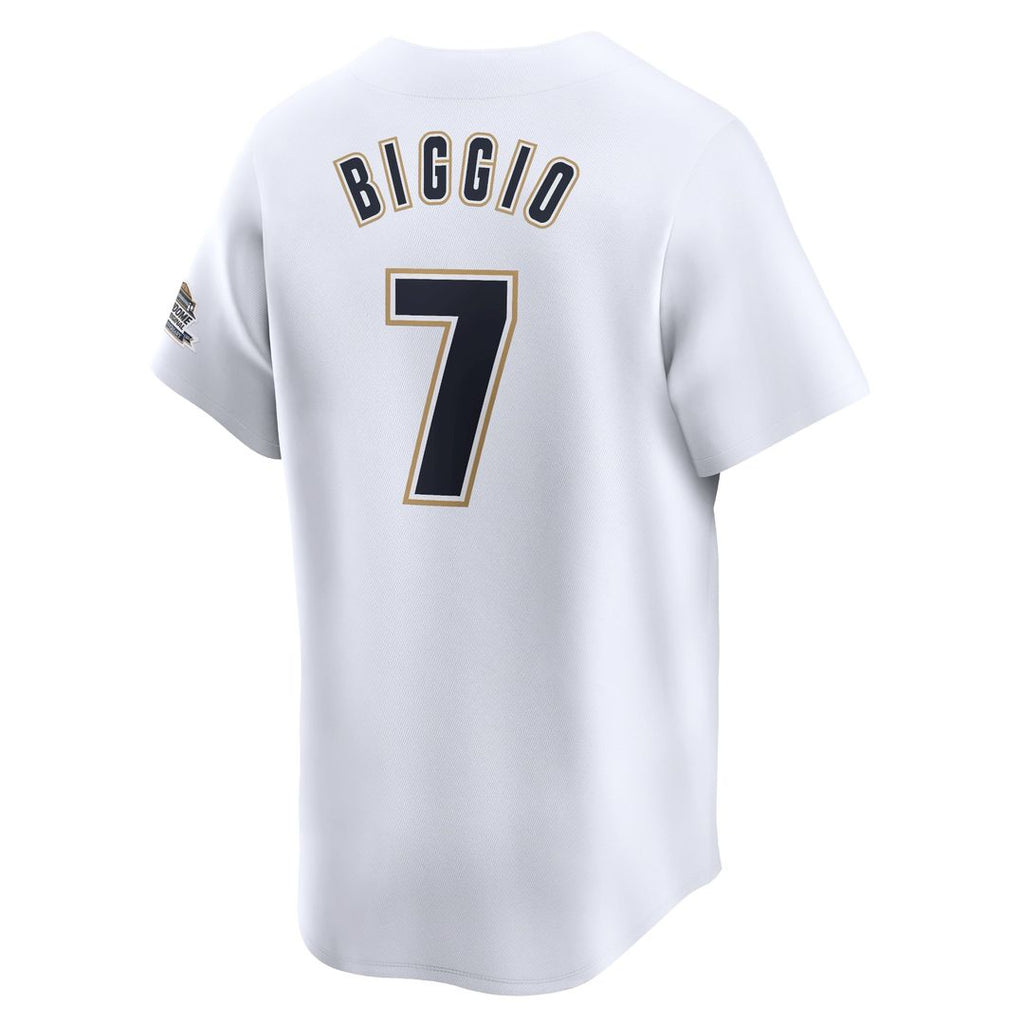 Men's Houston Astros Craig Biggio White Throwback Cooperstown Collection Limited MLB Baseball Jersey - view 3
