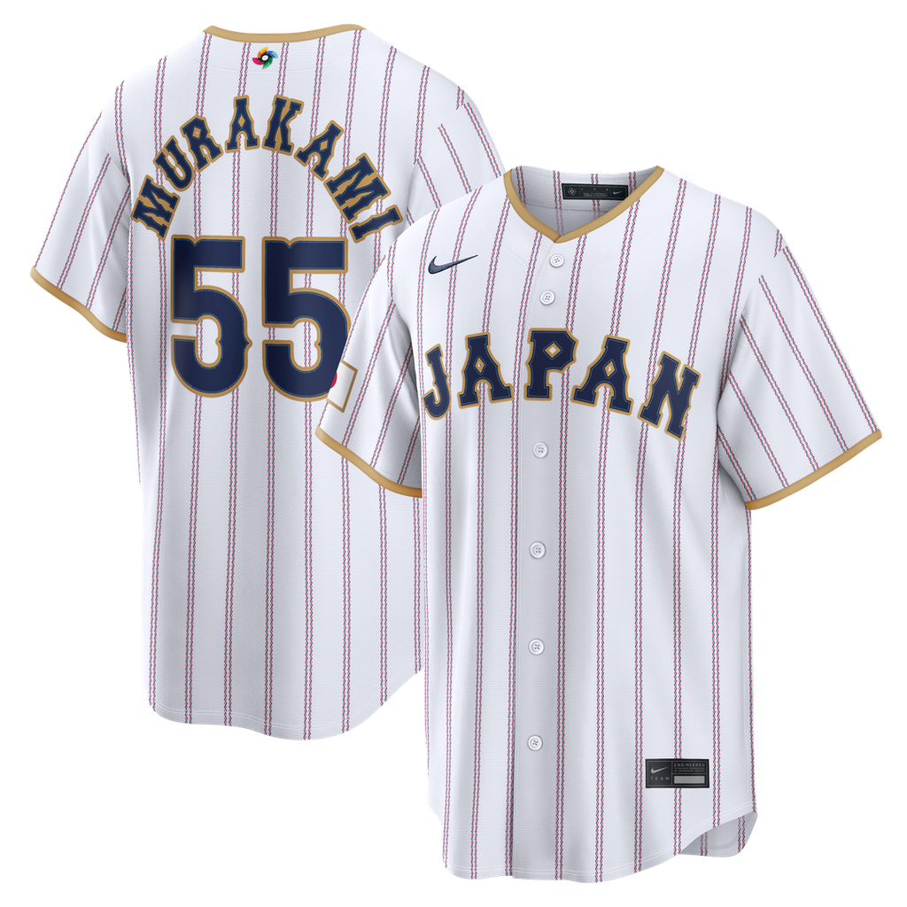 Men's Japan Baseball Munetaka Murakami White 2026 World Baseball Classic Home Stadium MLB Baseball Jersey - view 1