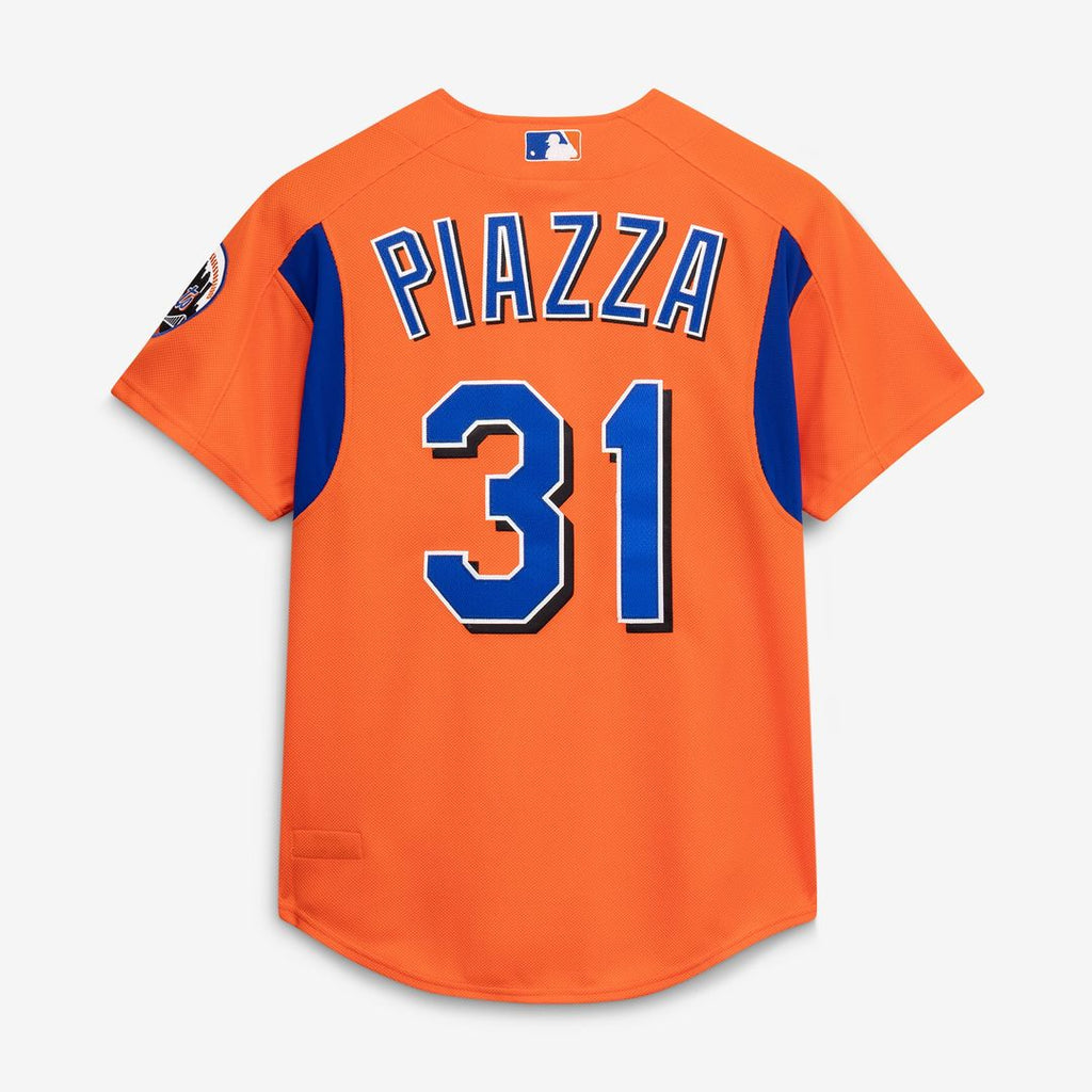 Men's New York Mets Mike Piazza Royal Cooperstown Collection Mesh Batting Practice Button-Up MLB Baseball Jersey - view 19
