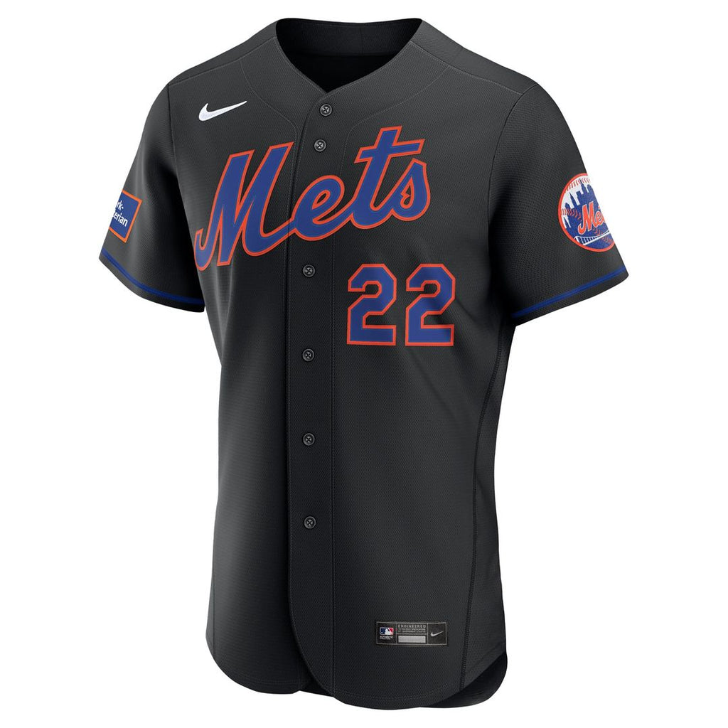 Men's New York Mets Juan Soto Black Alternate Sponsor Patch MLB Baseball Jersey - view 5