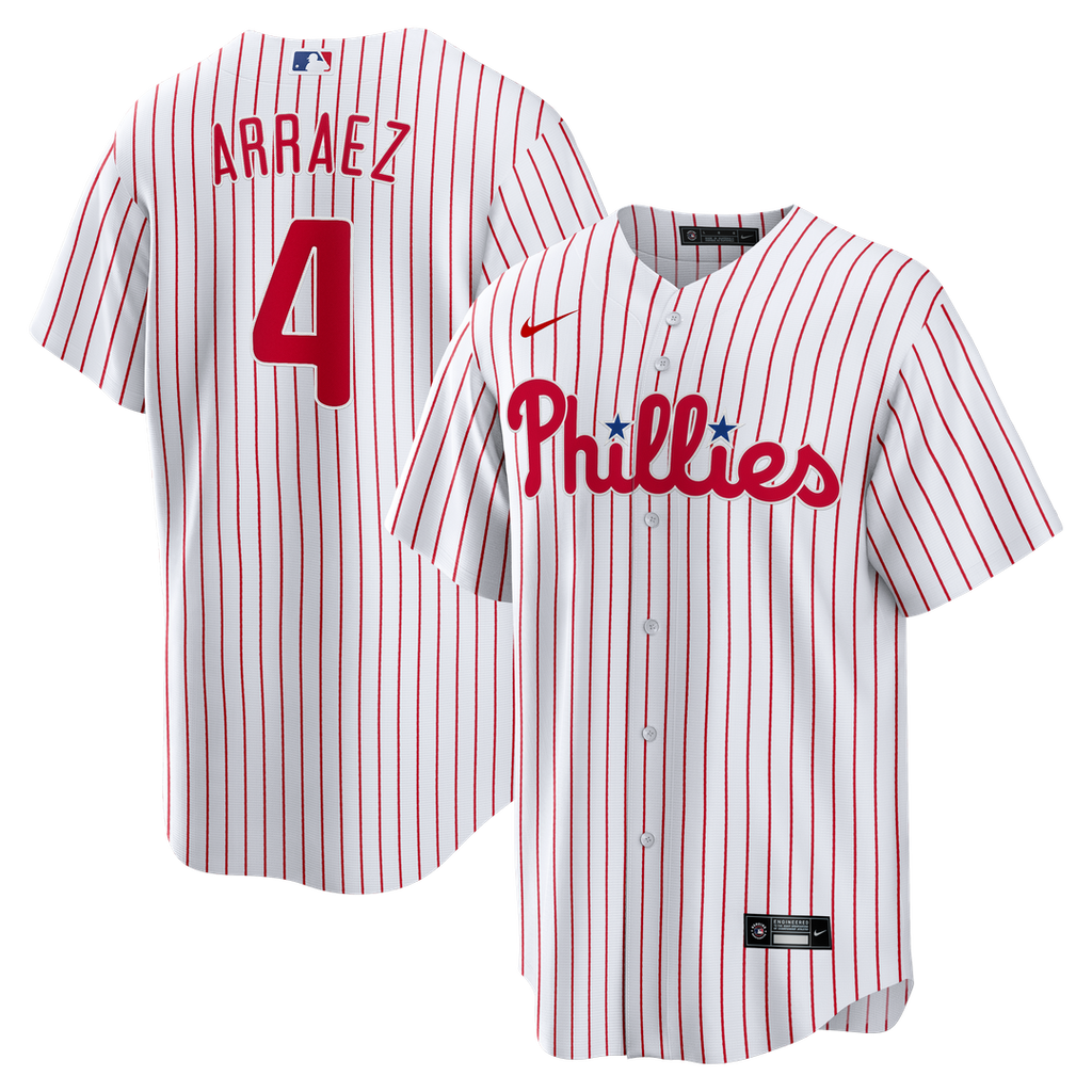 Men's Philadelphia Phillies Luis Arraez White Home Replica MLB Baseball Jersey - view 1