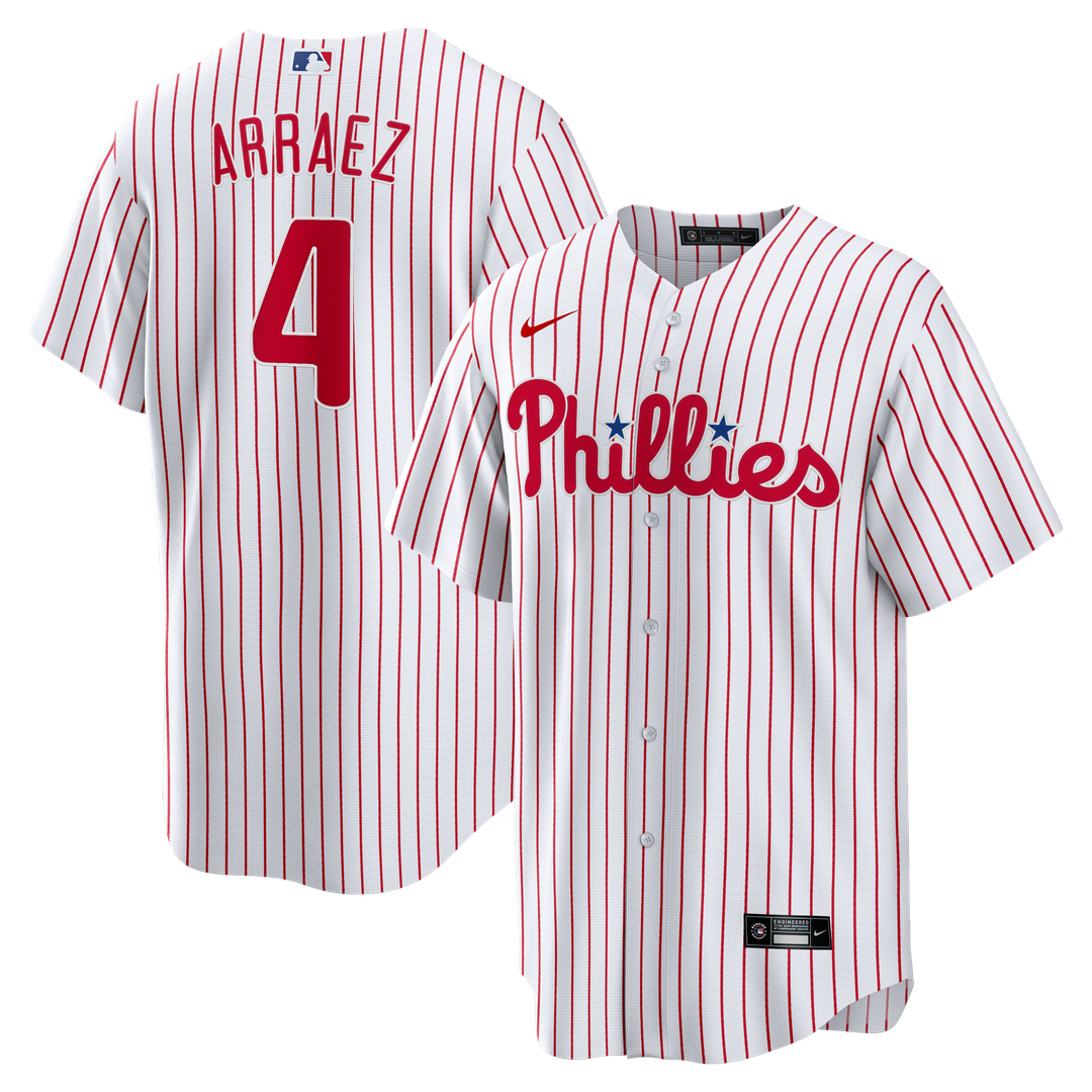 Men's Philadelphia Phillies Luis Arraez White Home Replica MLB Baseball Jersey - view 1