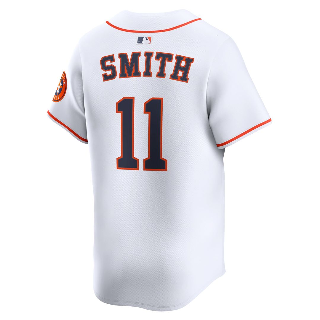 Men's Houston Astros Cam Smith #11 White Home Limited MLB Baseball Jersey - view 3