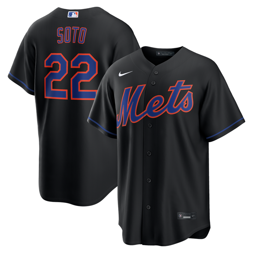 Men's New York Mets Juan Soto Black Alternate Replica MLB Baseball Jersey - view 4