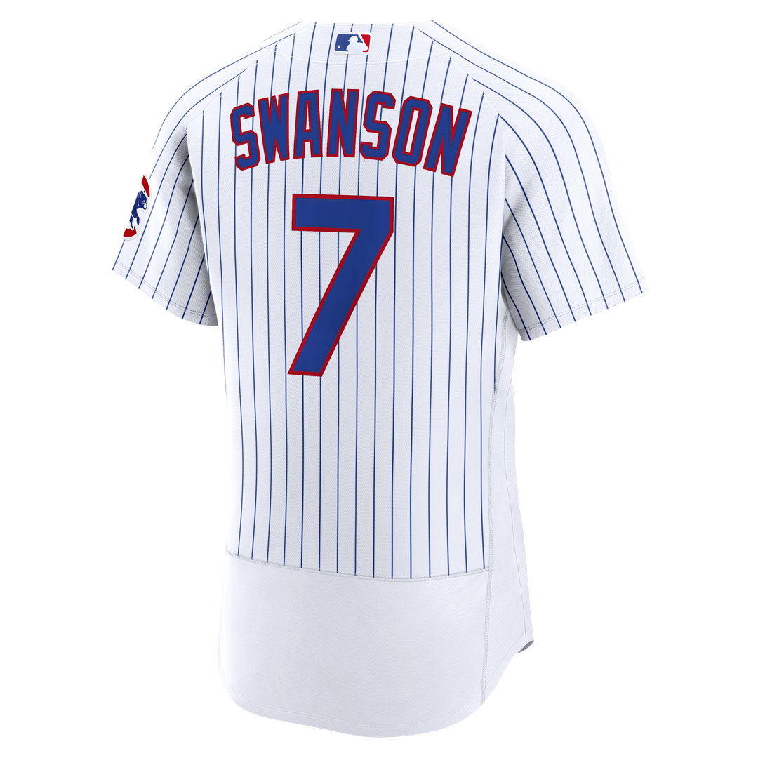 Men's Chicago Cubs Dansby Swanson White Home MLB Baseball Jersey - view 3