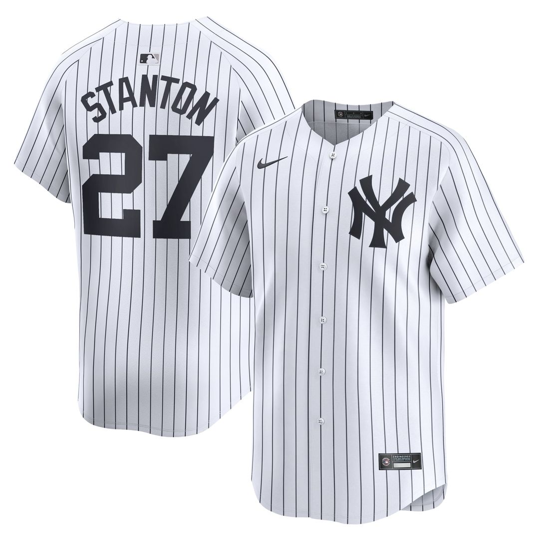 Men's New York Yankees Giancarlo Stanton White Home Limited MLB Baseball Jersey - view 1