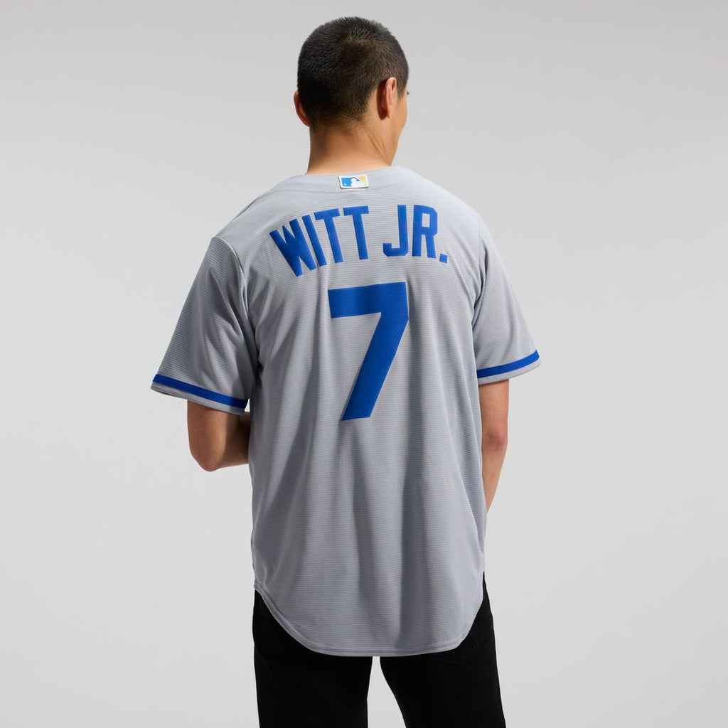 Men's Kansas City Royals Bobby Witt Jr. Gray Road Replica MLB Baseball Jersey - view 3