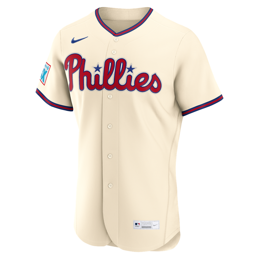 Men's Philadelphia Phillies Bryce Harper Light Blue Alternate Sponsor Patch MLB Baseball Jersey - view 11