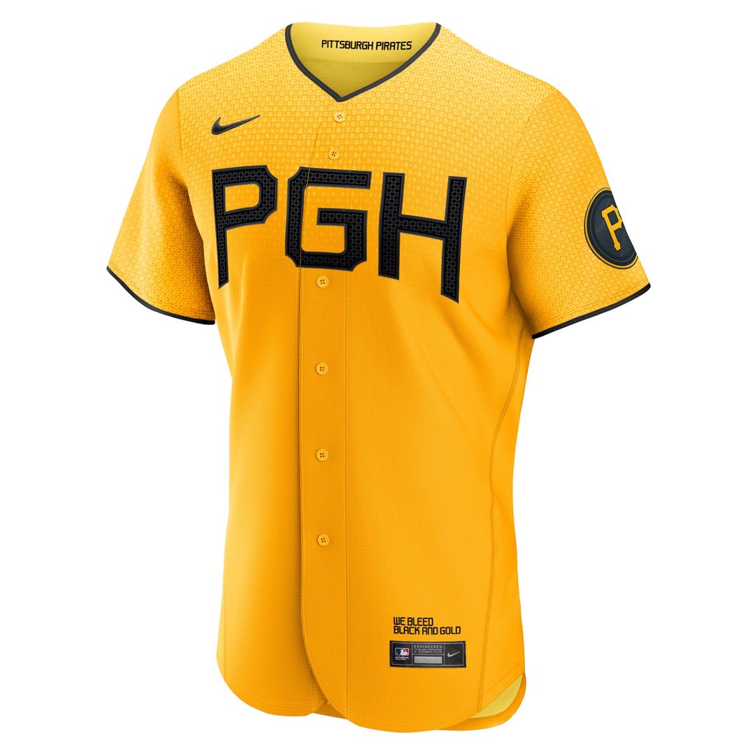 Men's Pittsburgh Pirates Gold City Connect MLB Baseball Jersey - view 2
