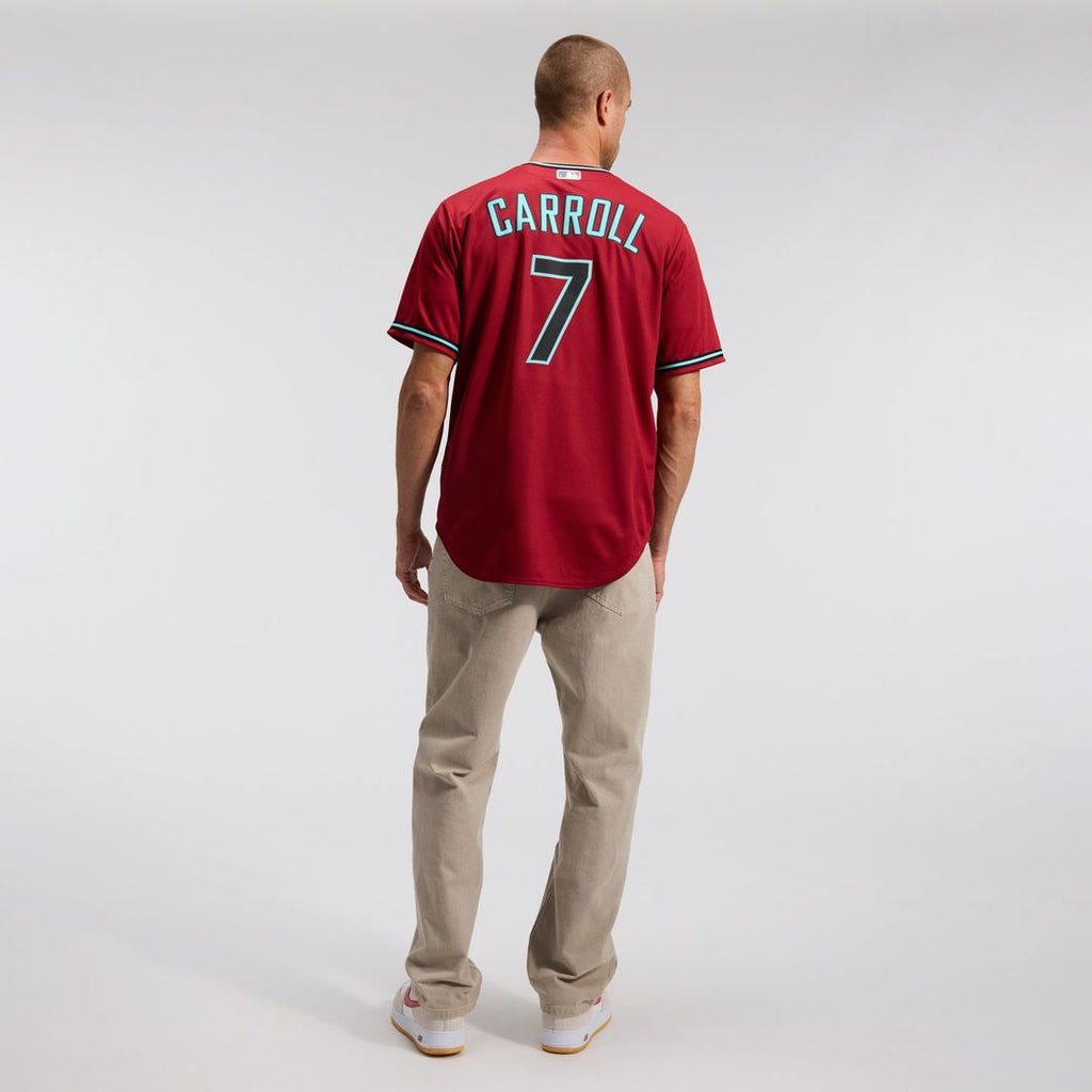 Men's Arizona Diamondbacks Corbin Carroll Crimson Alternate 2 Replica MLB Baseball Jersey - view 6