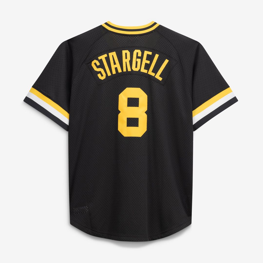 Men's Pittsburgh Pirates Willie Stargell Black Cooperstown Collection Big & Tall Mesh Batting Practice MLB Baseball Jersey - view 3