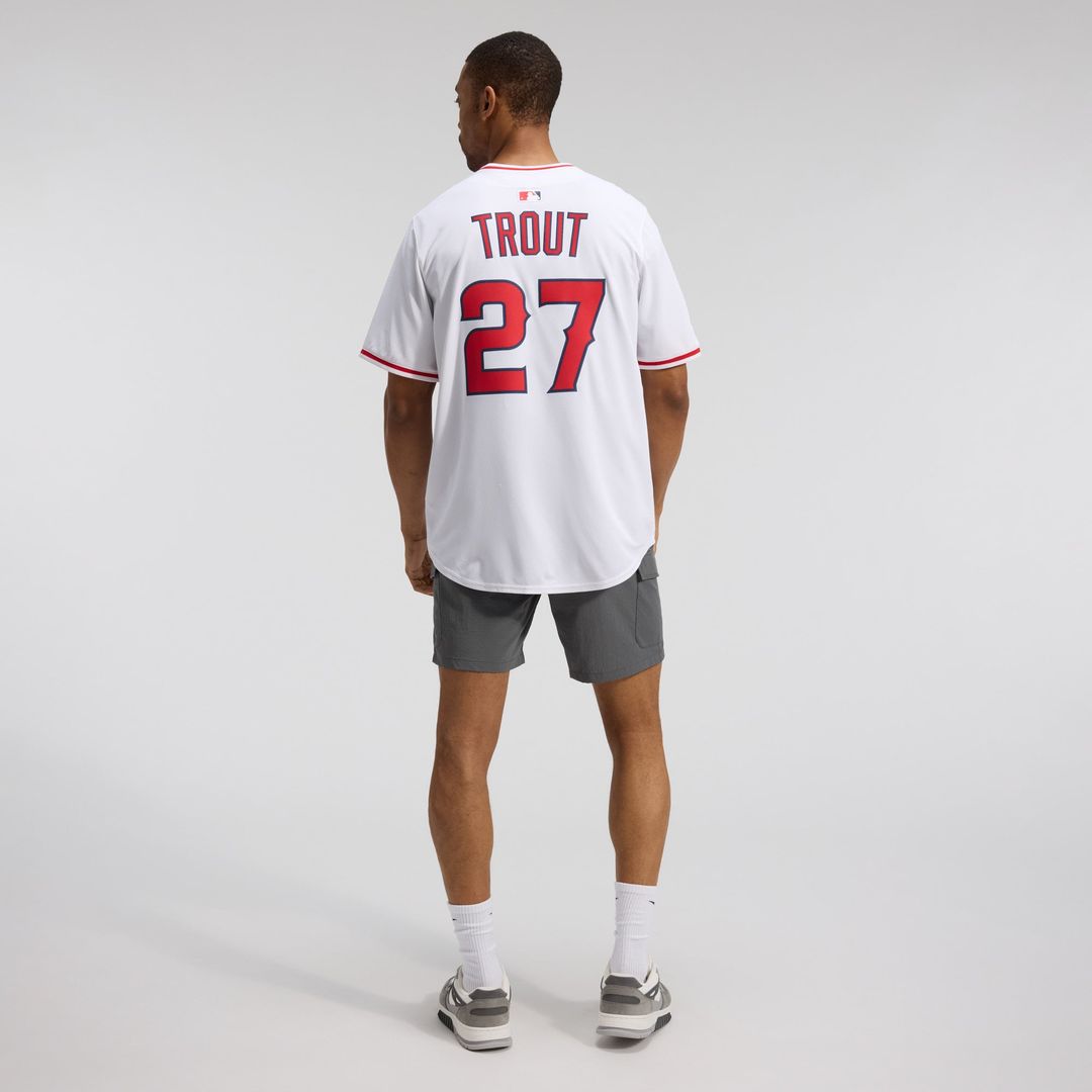 Men's Los Angeles Angels Mike Trout White Home Limited MLB Baseball Jersey - view 6