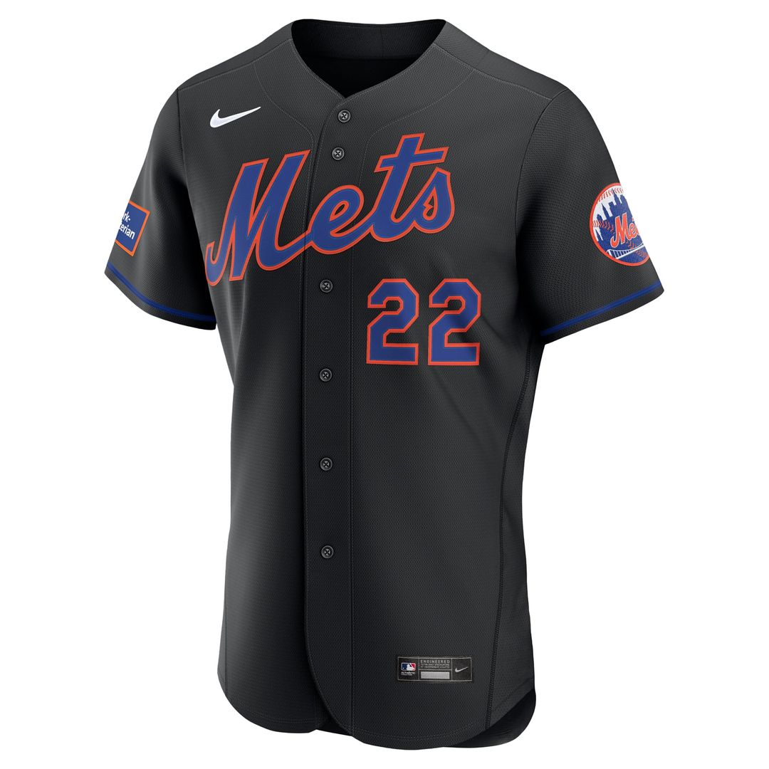 Men's New York Mets Juan Soto Black Alternate Sponsor Patch MLB Baseball Jersey - view 2