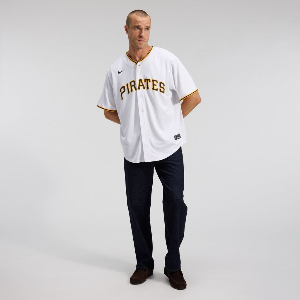 Men's Pittsburgh Pirates Paul Skenes White Home Replica MLB Baseball Jersey - view 4