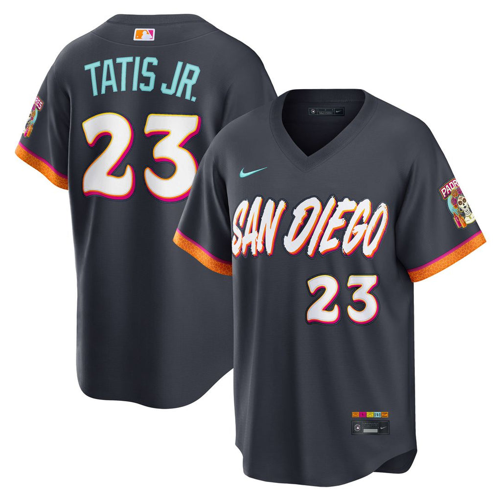 Men's San Diego Padres Fernando Tatis Jr. Obsidian 2026 City Connect Stadium MLB Baseball Jersey - view 1